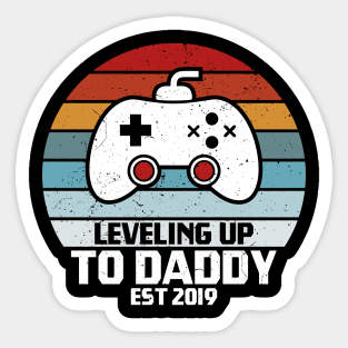 Leveling up to Daddy T-shirt Sticker